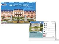 Kniha Hrady a zámky kalendář 2026 - stolní kalendář