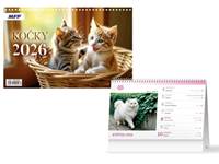 Kniha Kočky kalendář 2026 - stolní kalendář