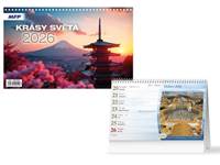 Kniha Krásy světa kalendář 2026 - stolní kalendář