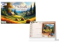 Kniha Příroda na plátně kalendář 2026 - stolní kalendář