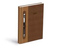 Kniha Diář 2026 D801 PU dark brown/beige