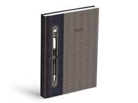 Kniha Diář 2026 D801 PU dark blue/gray
