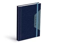Kniha Diář 2026 D801 PU blue/dark blue s gumkou