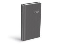 Kniha Diář 2026 D802 PVC dark gray 90x170mm