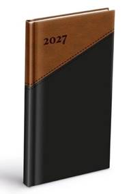 Diář 2027 T806 PU černý/hnědý
