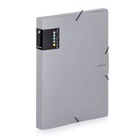 Kniha Box na spisy A4 s gumou sivý Pastelini