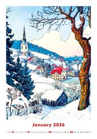 Kniha Art Naive 2026 - nástěnný kalendář