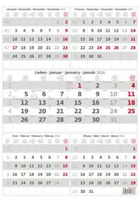 Kniha Pětiměsíční kalendář 2026 šedý - nástěnný kalendář