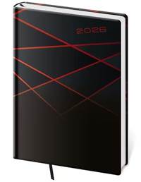 Kniha Týdenní diář 2026 A5 Vario Black design