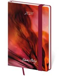 Kniha Kapesní diář 2026 Vario Matragi Red s gumičkou
