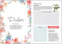 Týdenní diář 2026 B6 Bylinkový Meadow s gumičkou