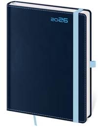 Týdenní diář 2026 A5 Double Blue s poutkem