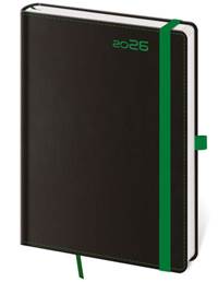 Týdenní diář 2026 B6 Black Green s poutkem