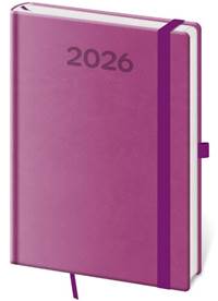 Kniha Týdenní diář 2026 A5 Print Pop fialový