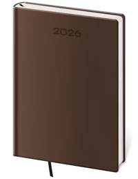 Denní diář 2026 A5 Soft hnědý