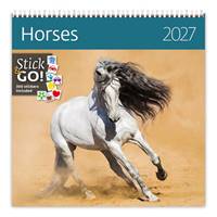 Kniha Kalendář Horses 2027 - nástěnný kalendář