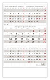 Kniha Pětiměsíční kalendář šedý 2027 - nástěnný kalendář