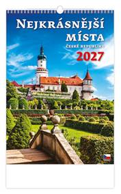 Kniha Nejkrásnější místa České republiky 2027 - nástěnný kalendář