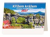 Kniha Křížem krážem Českou republikou 2027 - stolní kalendář