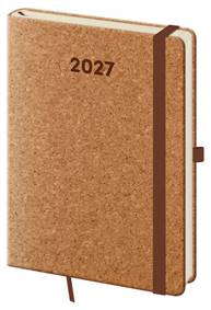 Kniha Denní diář 2027 A5 Cork s poutkem
