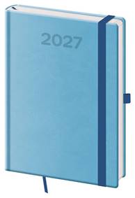 Kniha Denní diář 2027 A5 Print Pop světle modrý
