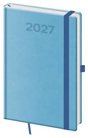 Kniha Týdenní diář 2027 A5 Print Pop světle modrý