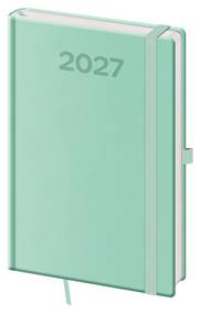 Kniha Týdenní diář 2027 A5 Print Pop světle zelený