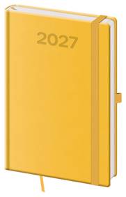 Kniha Týdenní diář 2027 A5 Print Pop žlutý