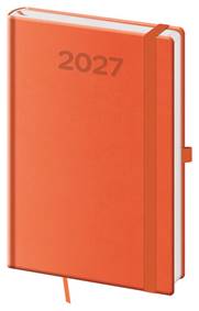 Kniha Týdenní diář 2027 A5 Print Pop oranžový