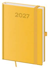 Kniha Denní diář 2027 B6 Print Pop žlutý