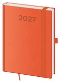Kniha Denní diář 2027 B6 Print Pop oranžový