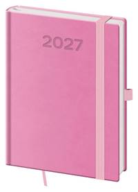 Kniha Týdenní diář 2027 B6 Print Pop růžový