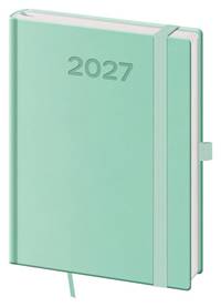 Kniha Týdenní diář 2027 B6 Print Pop světle zelený
