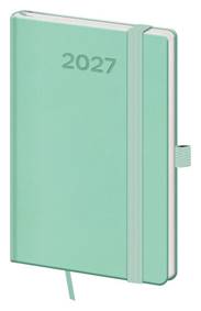 Kapesní diář 2027 A6 Print Pop světle zelený