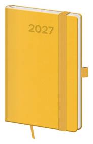 Kniha Kapesní diář 2027 A6 Print Pop žlutý