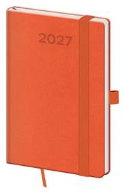 Kniha Kapesní diář 2027 A6 Print Pop oranžový
