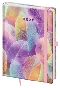 Kniha Týdenní diář 2027 A5 Vario Feathers s gumičkou