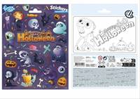 Veľká sada Halloweenskych samolepiek