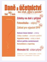 Kniha DaÚ č. 5-6/2025 - Zálohy na daň z příjmů