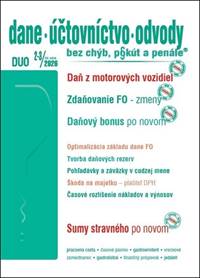 Kniha DUO Dane, účtovníctvo, odvody bez chýb, pokút a penále