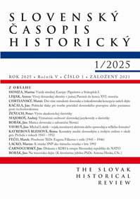 Kniha Slovenský časopis historický 1/2025