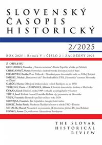 Kniha Slovenský časopis historický 2/2025