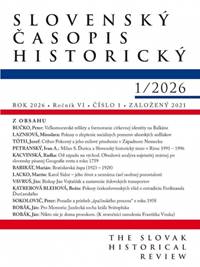 Slovenský časopis historický 1/2026