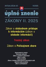 Kniha Aktualizácia II/2 2025 Sloboda informácií