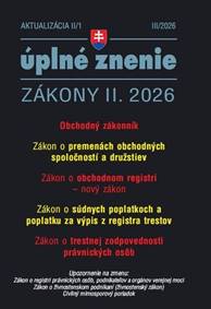 Kniha Aktualizácia II/1 2026 Obchodný zákonník