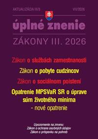 Kniha Aktualizácia III/3 2026 – Zamestnanosť