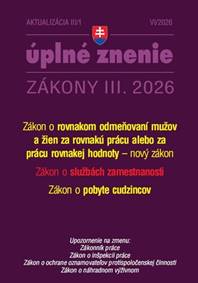 Kniha Aktualizácia III/1 2026 – Služby zamestnanosti a zamestnávanie