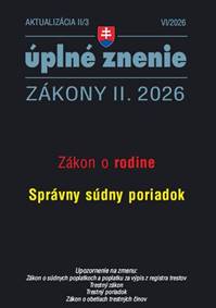 Kniha Aktualizácia II/3 2026 – Správny súdny poriadok