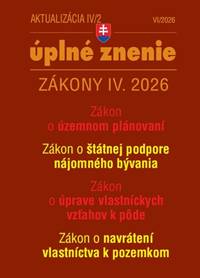Kniha Aktualizácia IV/2 2026 – Stavebný zákon – územné plánovanie