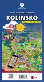 Kniha Ručně malovaná cyklomapa Kolínsko